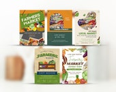 Farmers Market Event Flyer Templates: Editable CANVA Template (Digital Download)