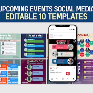 Instagram upcoming event templates, event templates Instagram, Schedule template, Editable canva,Event poster, Social media, Template, EVENT