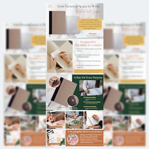 May include: A brown and black hardcover journal with the text "Your Personal Space to Write Reflect and Grow" on the cover. The journal is designed for durability and comfort, and is a great gift for loved ones.