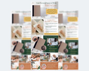 A+ Content EBC Template: Journal Notebook Canva Design (Digital Download)