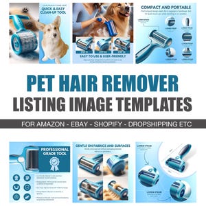 amazon pet hair remover product listing editable template design