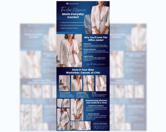 Woman Office Jacket Amazon A+ Content Canva Template | EBC design (Digital Download)