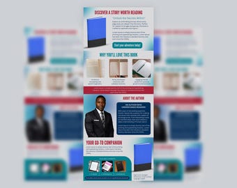 KDP A+ Content Template: 4-Page Book EBC Design (CANVA)