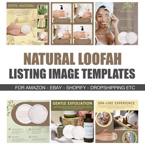 Plantilla de esponja facial de lufa: Imágenes de productos de Amazon (descarga digital)