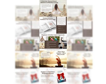 Yoga Book A+ Content Templates: Editable Canva Design (970x600px)
