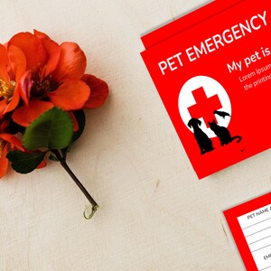 Pet Emergency Contact ID, Pet Home Alone Templates, Emergency Pets at ...