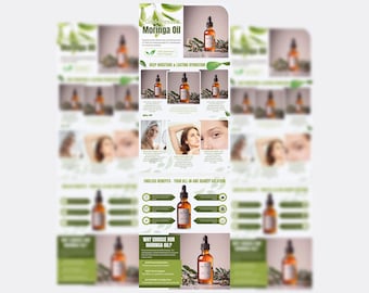 Beauty Oil A+ Content Template: Canva EBC Design (970x600px) Digital Download
