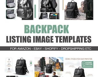 Rucksack Produkt amazon Angebotsvorlage: Canva Verkäufer Vorlage