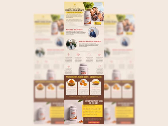 Amazon A+ Content Template: Health Supplement EBC Design (CANVA)