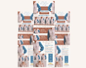 Women’s Blouse Amazon A+ Content Canva Template | EBC design (Digital Download)