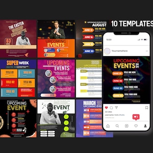 upcoming events templates, instagram events templates bundle, event templates, CANVA upcoming events, social media event, Instagram events