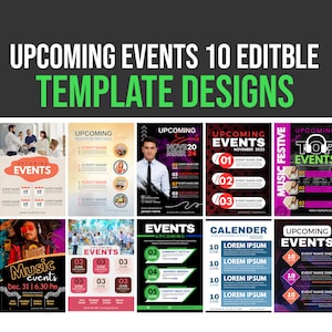 upcoming events templates, upcoming events templates bundle, event planning template, Nonprofit Event Sponsorship, Non Profit Canva Template