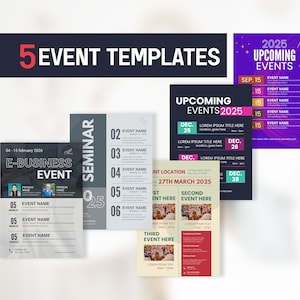 Event Flyer Templates: 5x7&quot; Canva Poster (Digital Download)