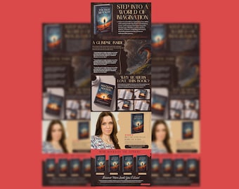 Fiction Book A+ Content Template: KDP Amazon EBC Design (CANVA)