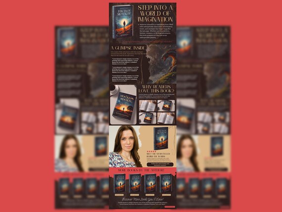 Fiction Book A+ Content Template: KDP Amazon EBC Design (CANVA)