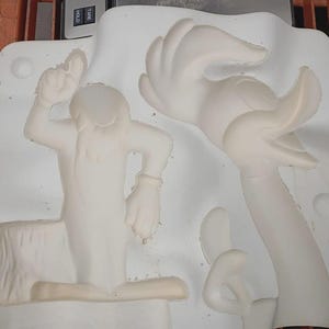 Vintage Duncan Mold. Large Standing Wood Woodpecker Ceramic Mold # DM-219B 1975