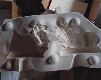 Molde de cerámica vintage de camello y burro del Atlántico n.° A46