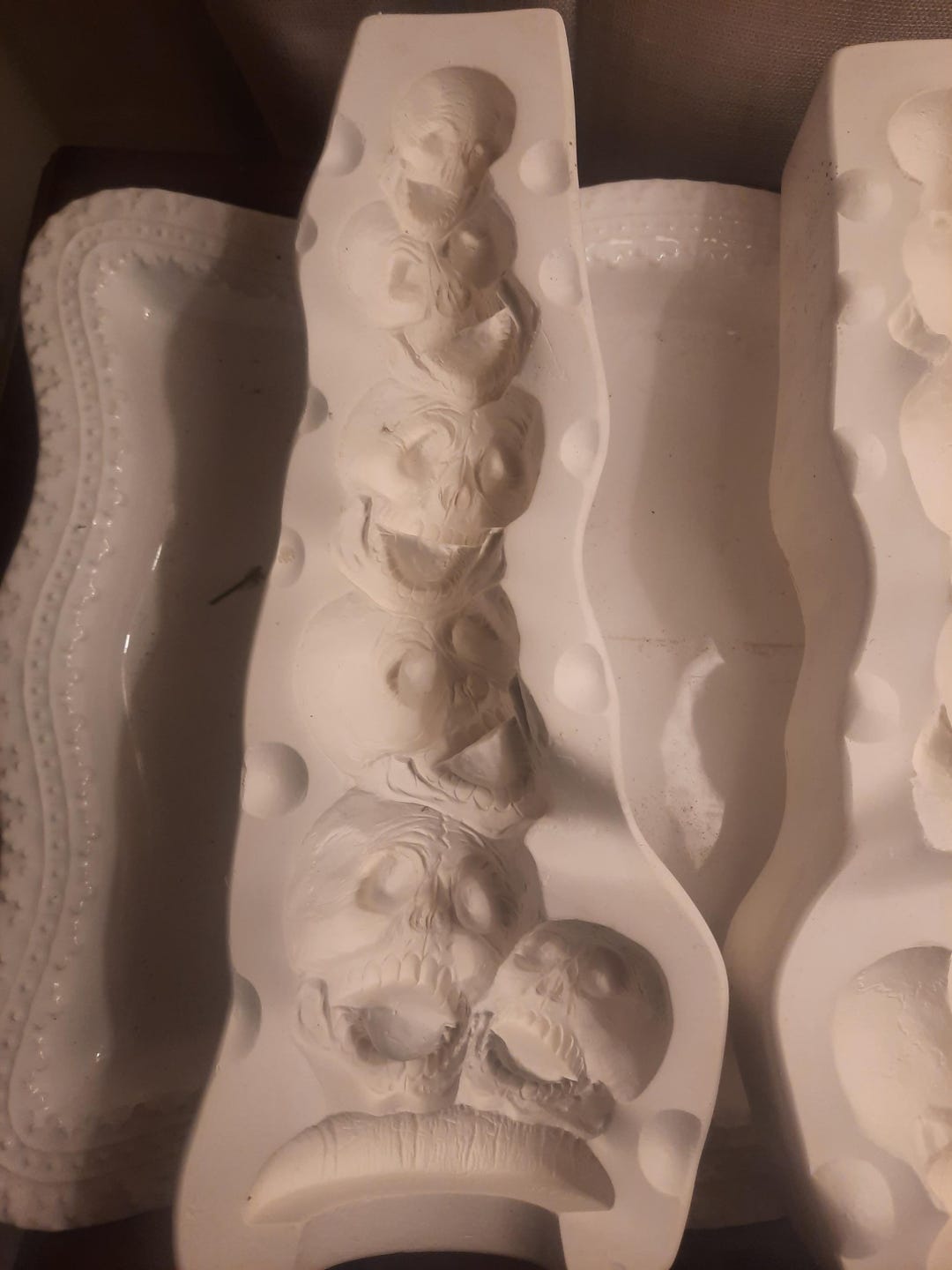 Nowell Molds Skull Stack 1864 Ceramic Mold Art Kiln Home Studio 1993