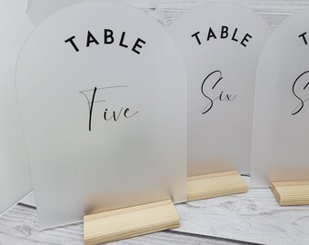 perspex frosted numbers