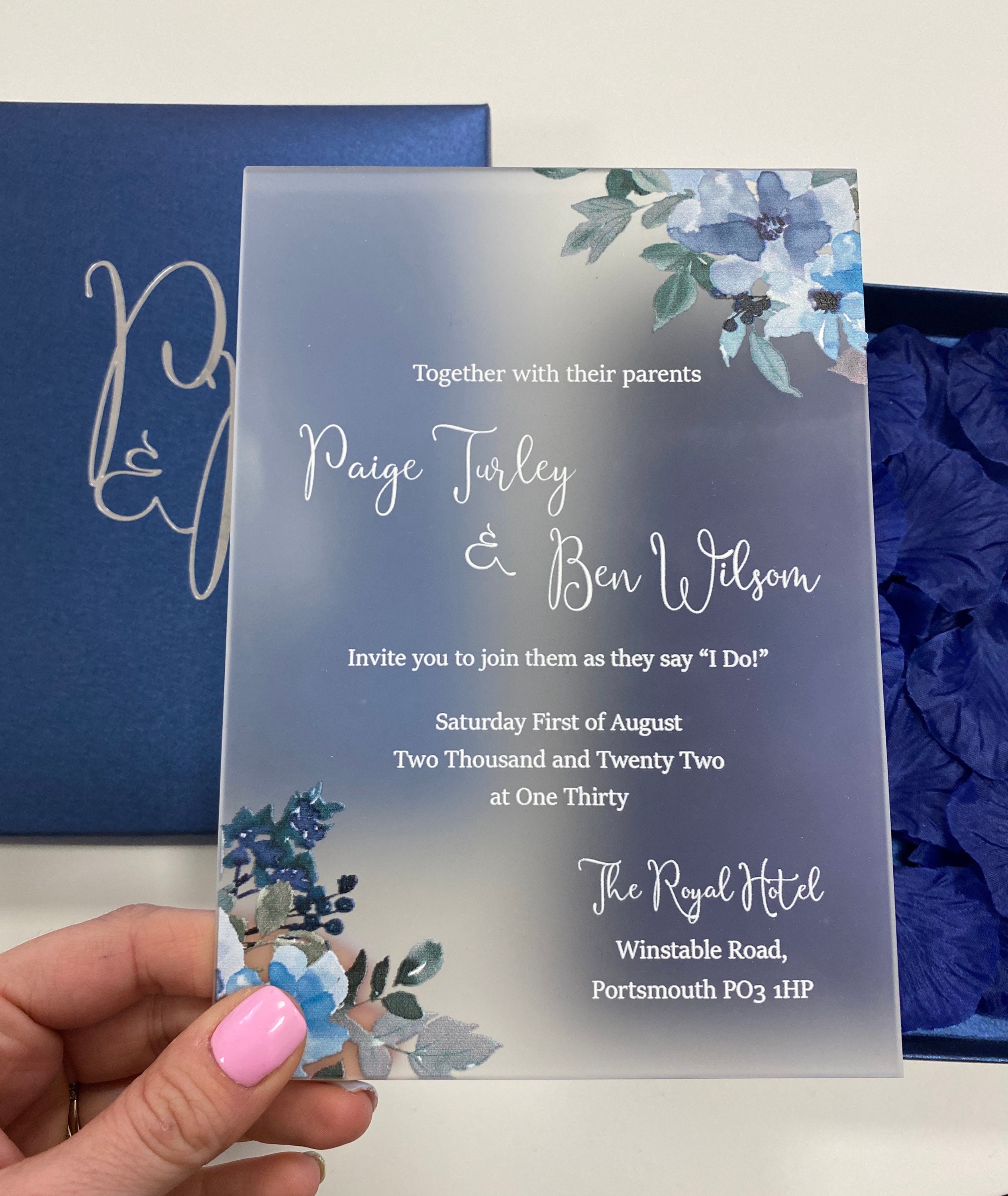 Frosted Acrylic Perspex Wedding Invitation Set Framed Design - Etsy