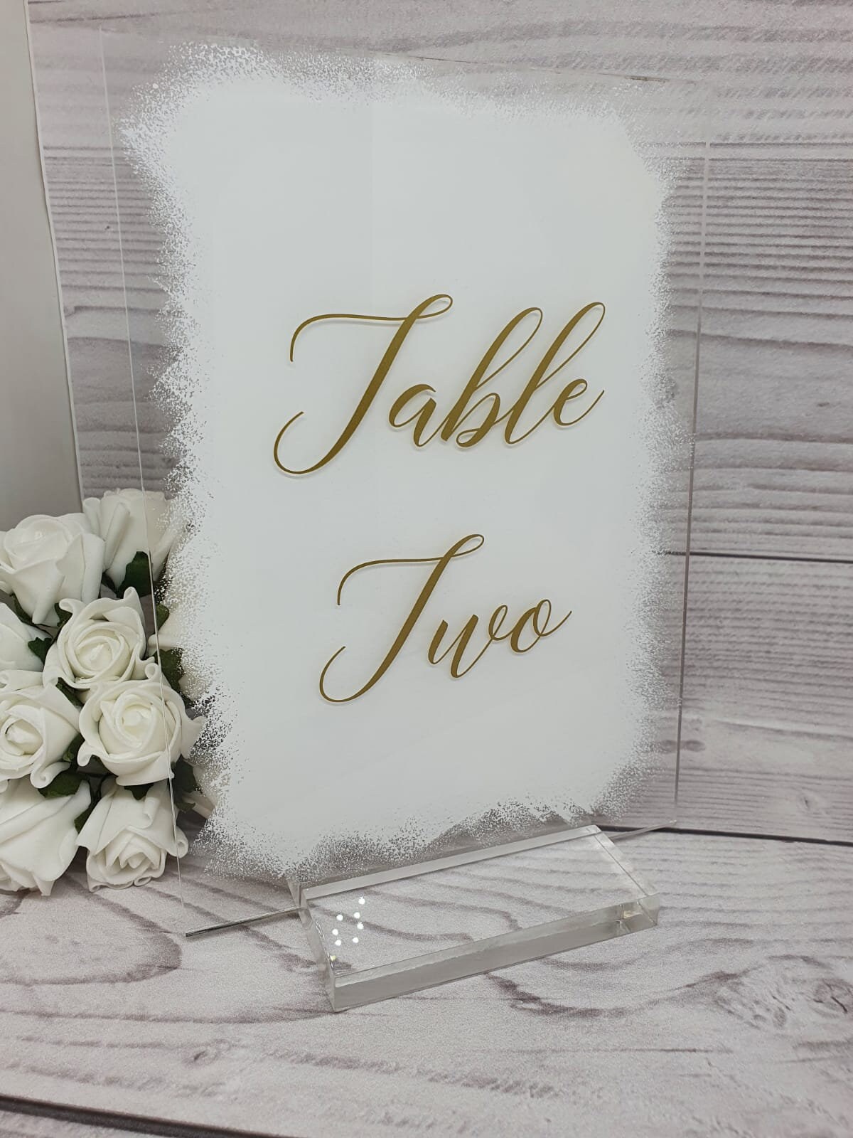 Painted Clear Acrylic Perspex Table Names or Numbers A5 Etsy UK