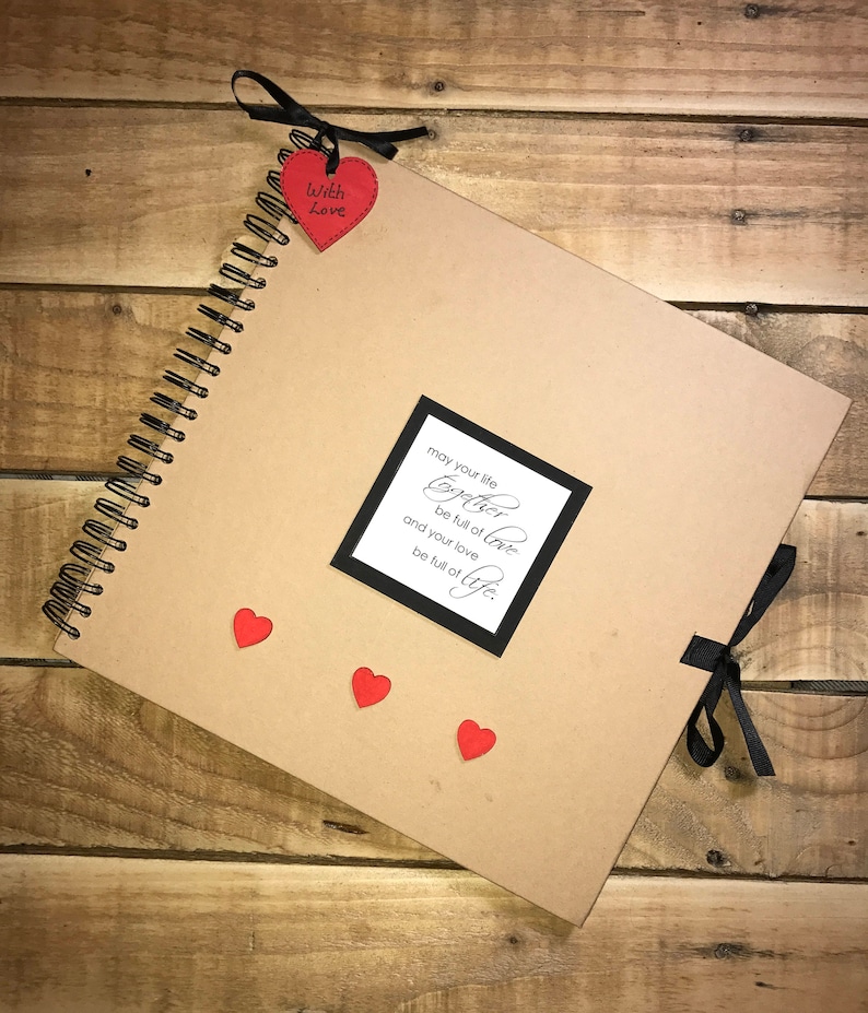 PERSONALISED HANDCRAFTED WEDDING DAY SCRAPBOOK MEMORY PHOTO ALBUM GIFT MULTI USE