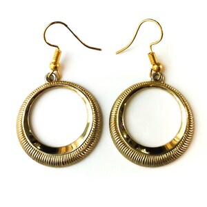 Metal ring earrings clearance