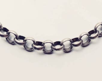 Chunky Metallic Chain Bracelet - burning man bracelet, chunky bracelet, industrial jewelry, mens bracelet, cyberpunk jewelry