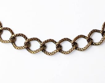 Bronze Chain Bracelet size XXS-XXL SALE - bronze wide chain bracelet, vintage brass bracelet