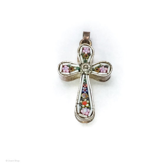 Large Cross Pendant Necklace sterling silver - ca… - image 4