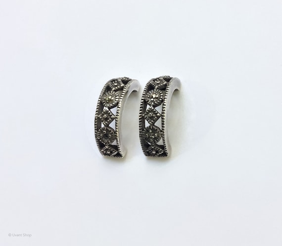 Marcasite hoop earrings hot sale