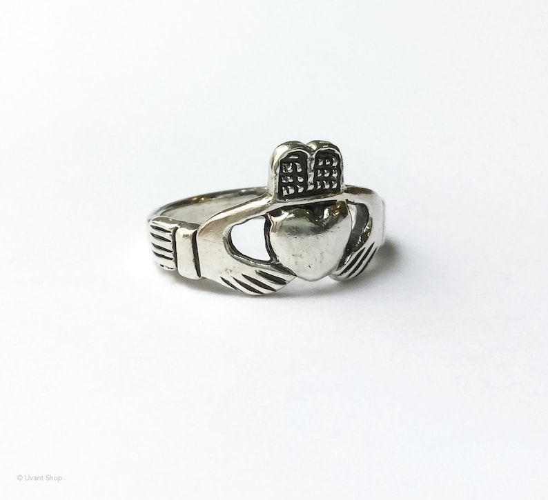 Sterling Silver IRISH Celtic Heart CLADDAGH Ring SIZE 5 6 7 8 9