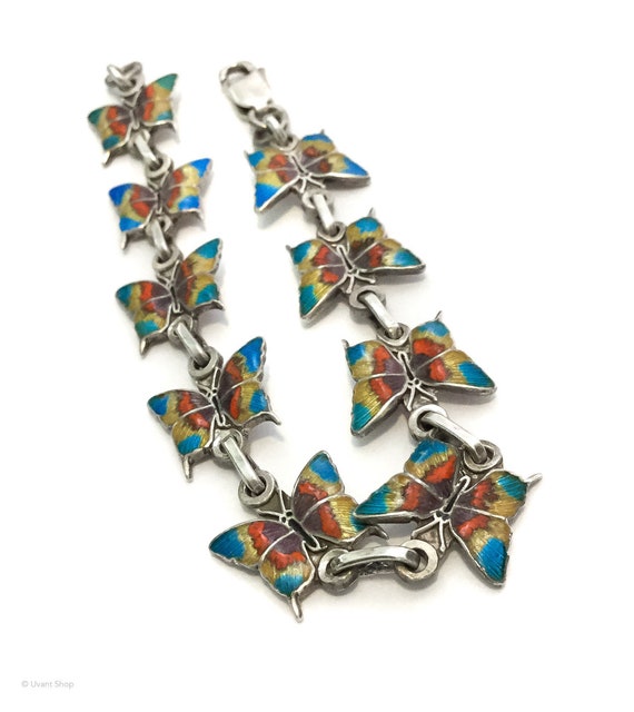 Aqua Butterfly Chain Bracelet 980 silver - 980 Tax