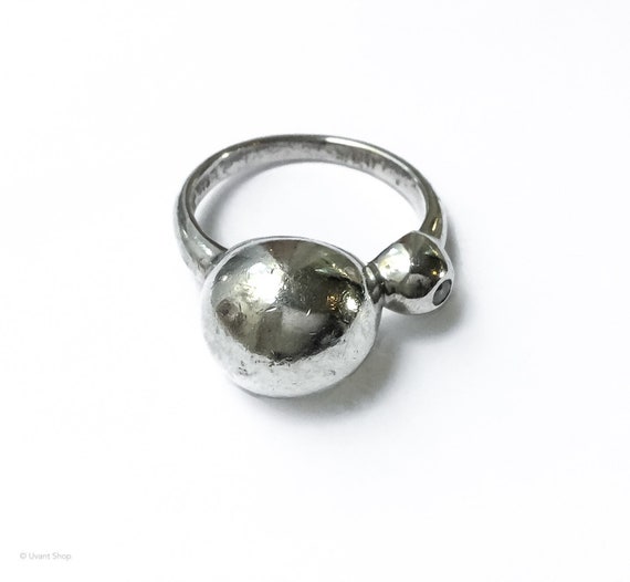 Atomic Orb Ring Sterling Silver size 6 - modernis… - image 3