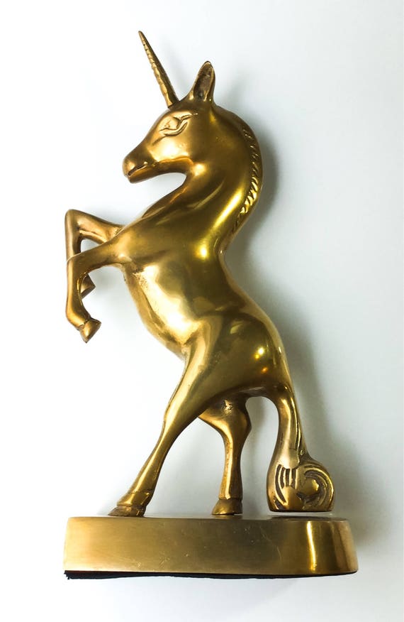 Vintage Brass Unicorn - unicorn jewelry holder, vi