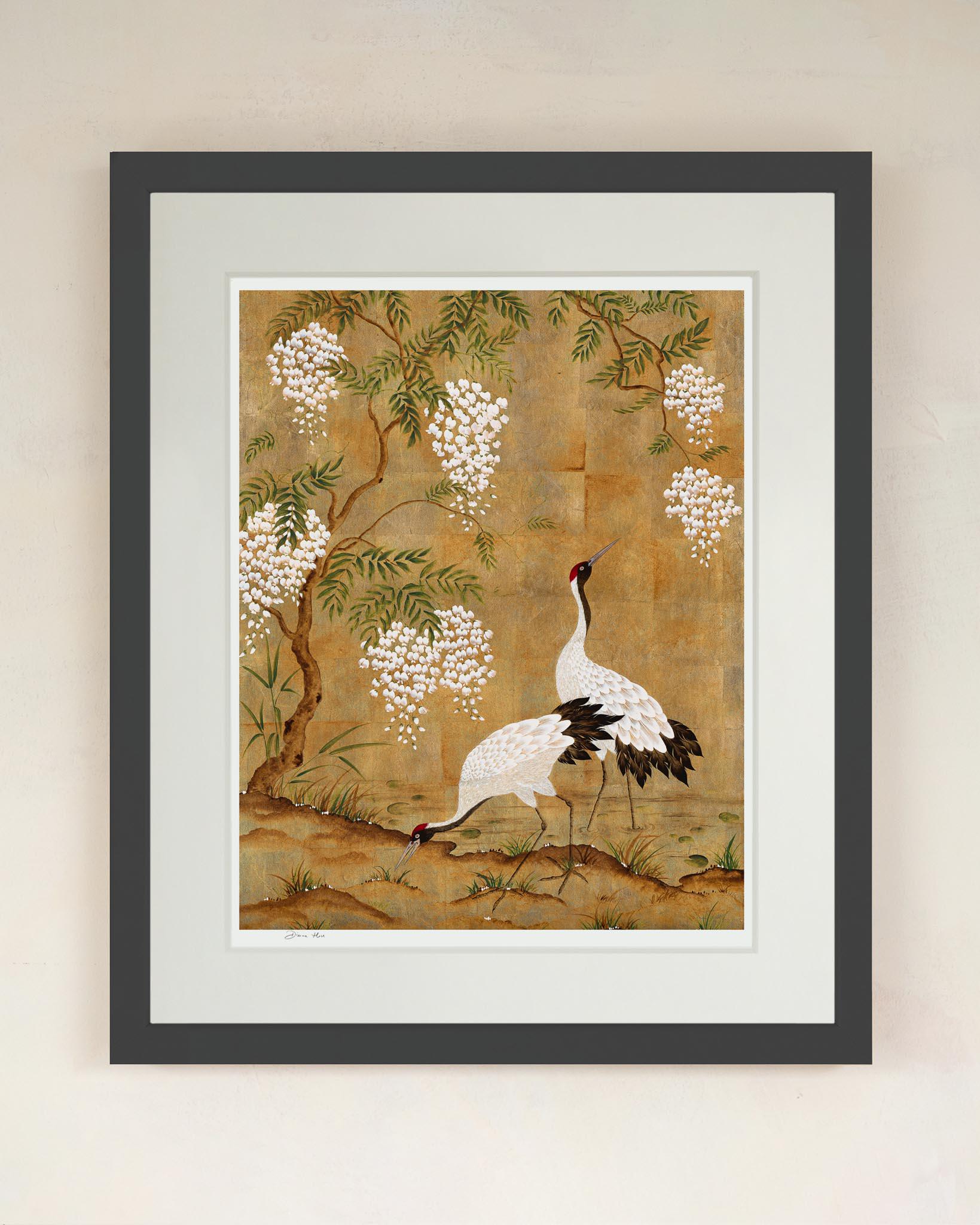 Rosemary Bird作 アボリジニアート Japanese Shikishi Art Board Painting Vtg Green Bird Cherry