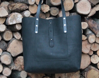 Leather tote