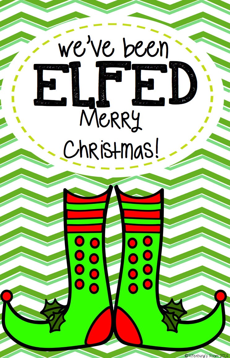 You've Been Elfed Sign Elf Printable Elfed Sign Elfed Etsy