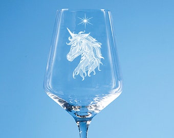 Unicorn Gift Wine Glass Personalised Gift For Women, Good Luck Gift For Unicorn Lovers, Unicorn Graduation Gift For Her, Best Friend Gift