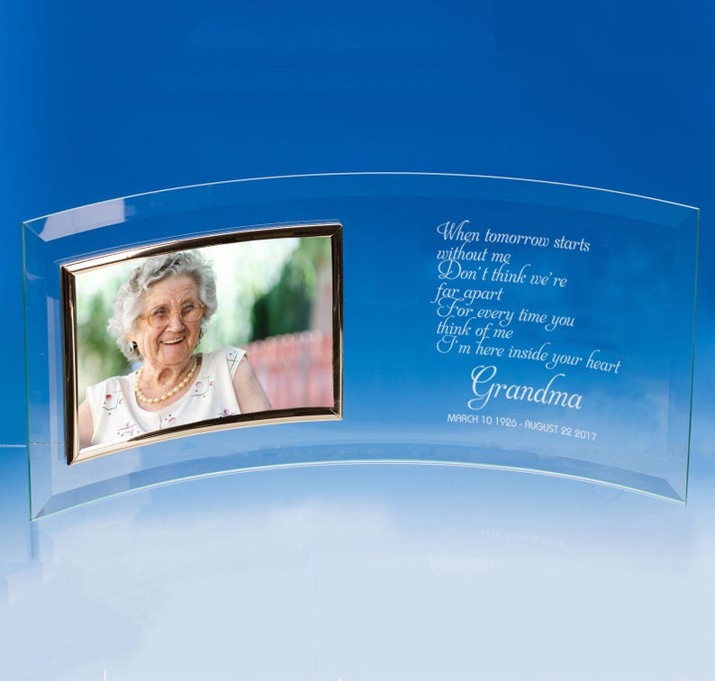 Grandma In Memory Personalised Picture Frame In Loving Memory Frame Memorial Gift Sympathy Gift Bereavement Gift Granny Remembrance