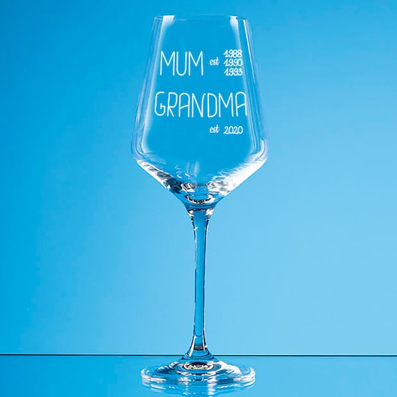 Bicchiere di vino personalizzato mamma nonna, idee regalo incise per New  Nan, regalo per nuova nonna, regalo di compleanno per tata, regalo nonna -   Italia