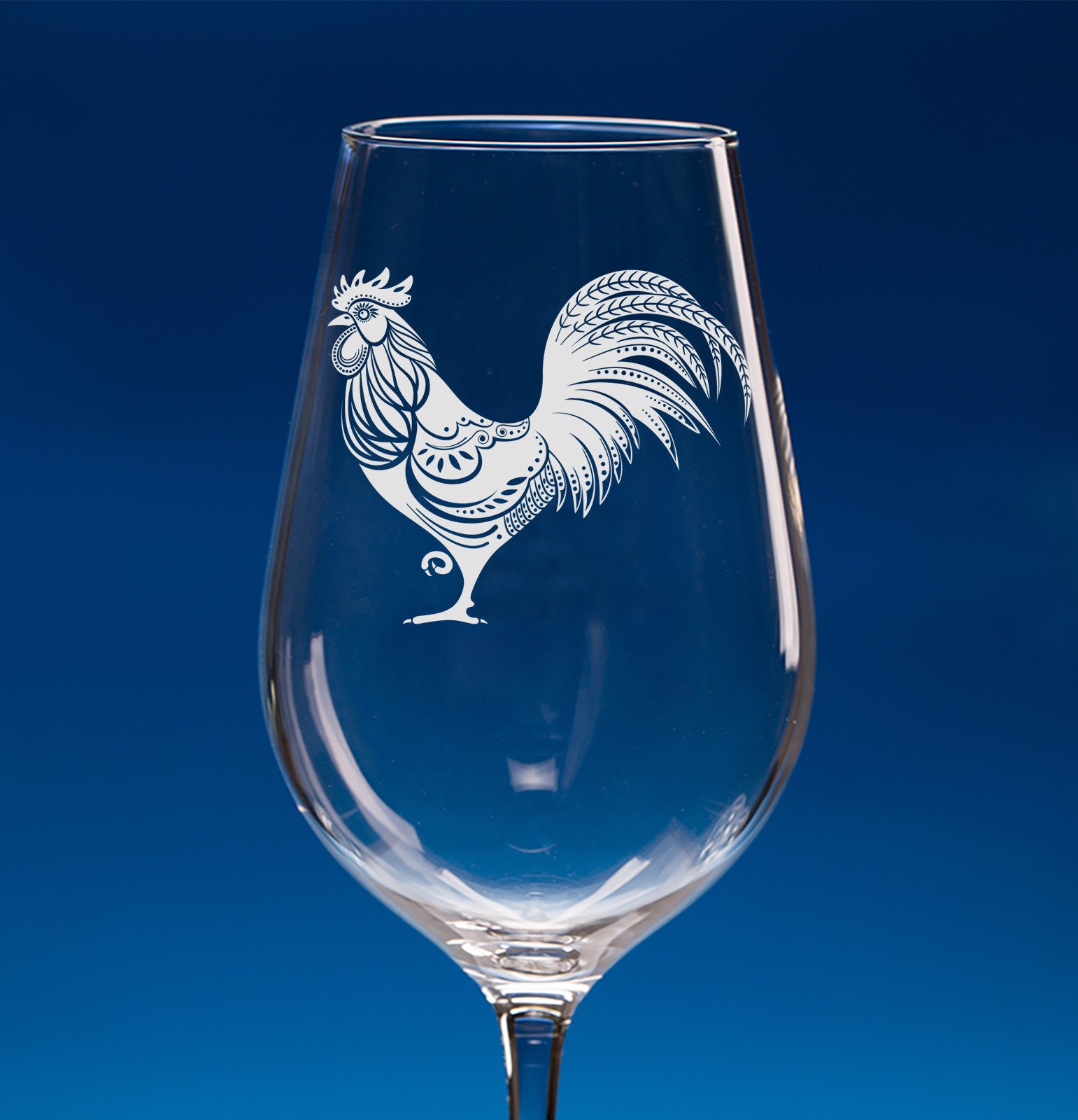 Rooster Wine Glasses Set of 2 Personalised Chicken Lover - Etsy UK