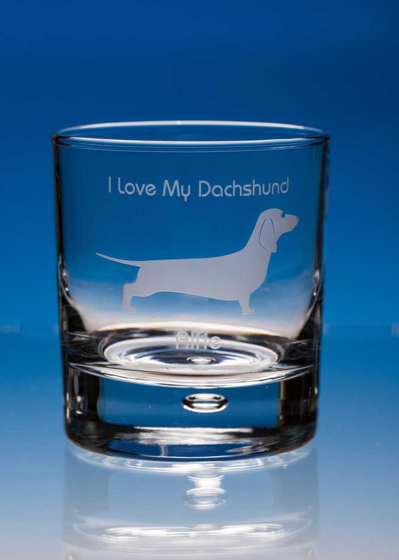 Dachshund Wine or Whiskey Glass Gift, Personalised Gift For Dachshund Lover, Christmas Gift for Dog Lover, Wiener Dog Gift, Dachshund Hound, image 3