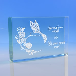 Presse-papier cadeau Colibri, Cadeau personnalisé pour elle, Citation inspirante, Bonne chance, Cadeau d’encouragement, Cadeau positif, Cadeau de soutien