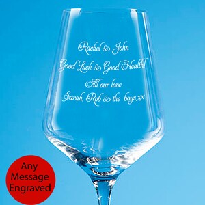 Leaving Gift Birthday Free Engraving Personalised Crystal Wine Glass Retirement