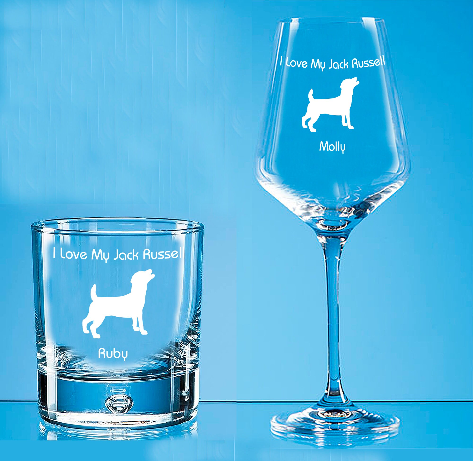 Jack Russell vino vidrio o whisky de cristal regalo Etsy España