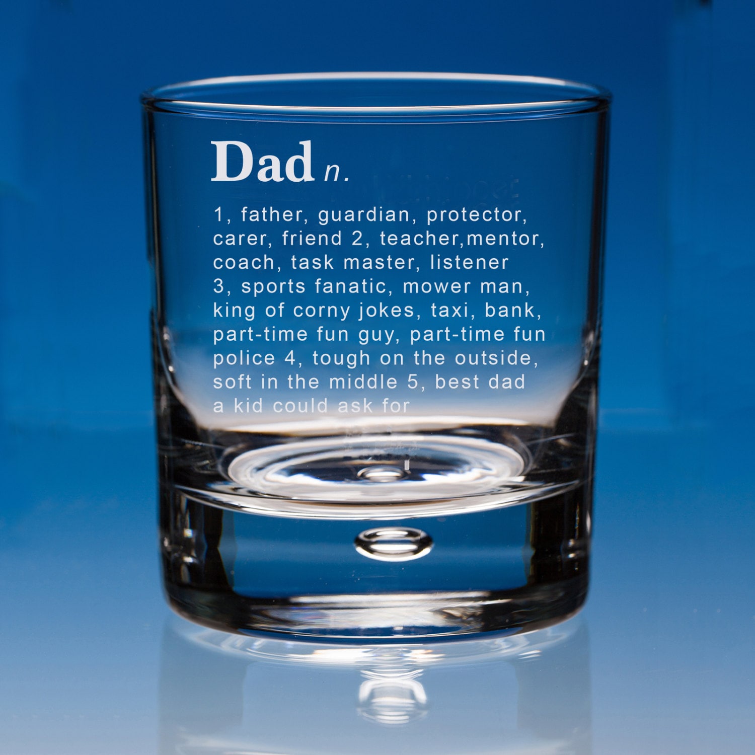 Dad Whiskey Glass Personalised Definition of a Dad Gift Dad Etsy