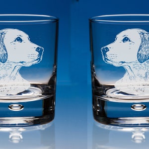 Labrador Head Image Whiskey Glasses, Set of 2 Labrador Dog Lover Gifts, Labrador Head Image Glasses, Labrador Retriever Gift For Him