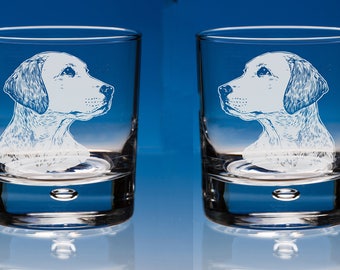 Labrador Whiskey Glasses, Set of 2, Labrador Dog Lover Gifts, Labrador Whisky Glasses, Yellow Labrador Gift, Labrador Retriever, Yellow Lab