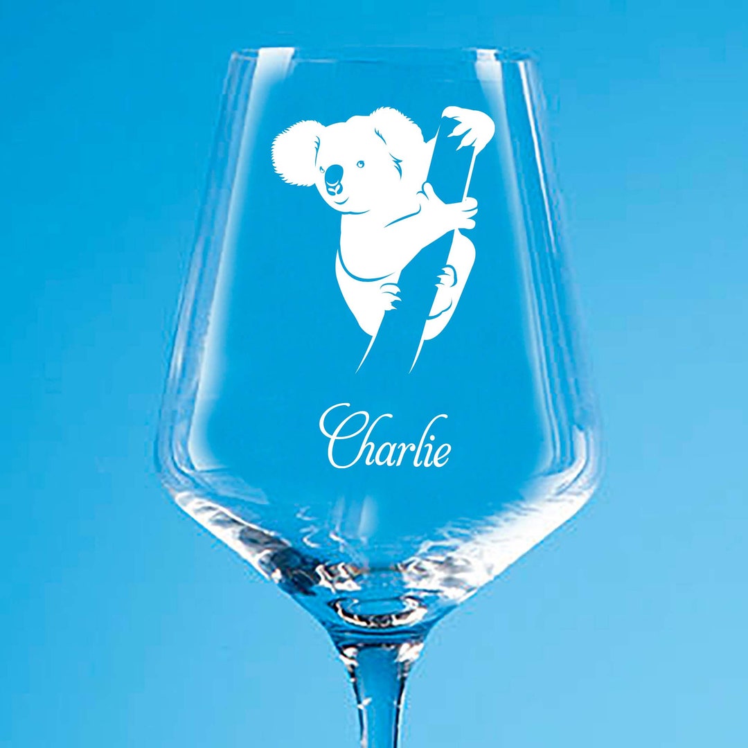 Personalised Koala Bear Wine Glass Koala Gin Glass Koala Etsy UK
